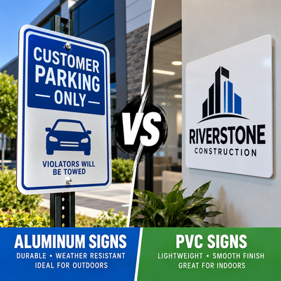 Aluminum vs. PVC Signs: Which Is Better?