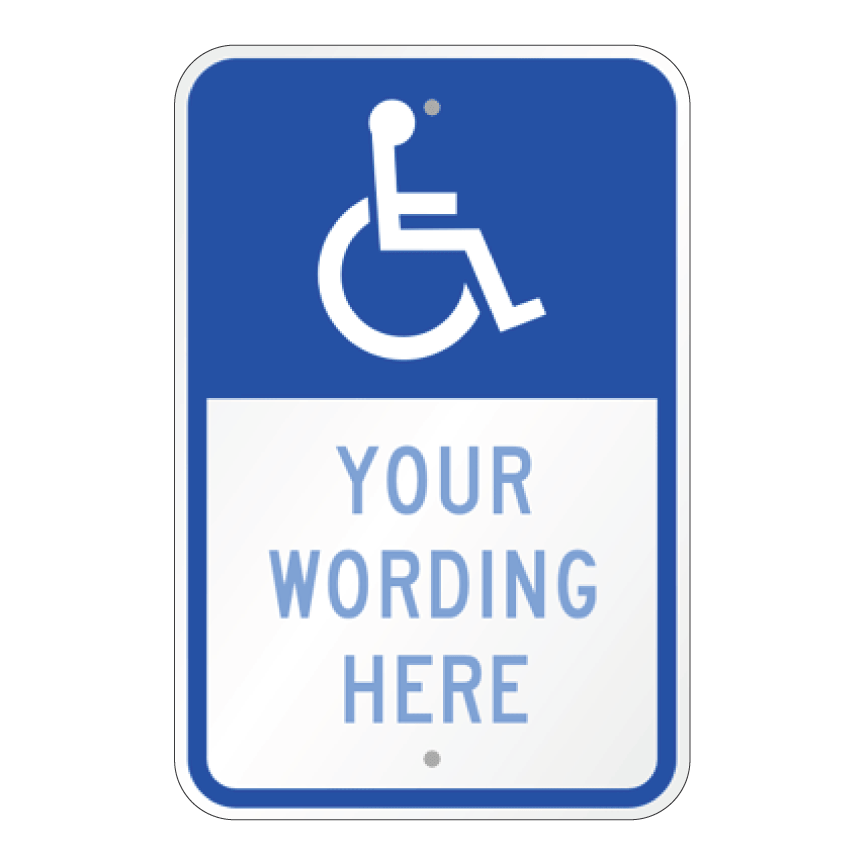 ADA-compliant handicap parking signs for accessible parking areas.