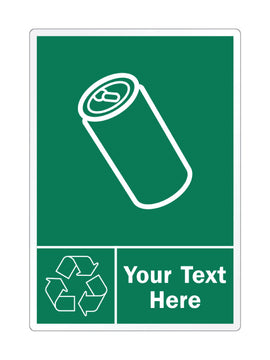 Aluminum Cans Drop-Off Waste Sorting & Recycling Sign