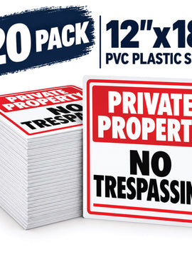 Bulk PVC Plastic Signs – 20 Pack | 12