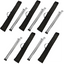 Five unassembled X-banner stand hardware kits neatly packed inside individual black nylon travel carrying bags.⁠