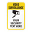 Custom 24-Hour Video Surveillance Warning Sign with Security Camera Graphic