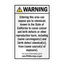 Custom California Prop 65 Warning sign template featuring a yellow WARNING header, regulatory text regarding chemicals known to cause cancer or birth defects, and customizable bracketed placeholders for specific chemical names.