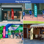 Examples of custom advertising feather flags used at storefronts, events, and outdoor venues.