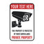 Custom Private Property Video Surveillance Warning Sign with Security Camera Graphic