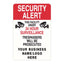 Custom Security Alert Property Warning Sign with Dual Cameras