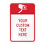 Custom Security Camera Warning Sign with Red Header and Surveillance Graphic