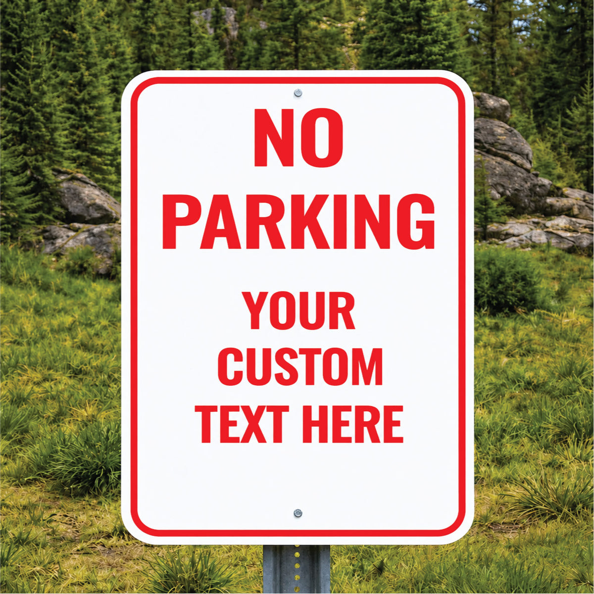 Customizable sign template featuring bold lettering and a placeholder layout for personalized text and messaging.