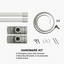 Street pole banner hardware kit including two fiberglass poles with endcaps, two mounting brackets, and four steel bands.
