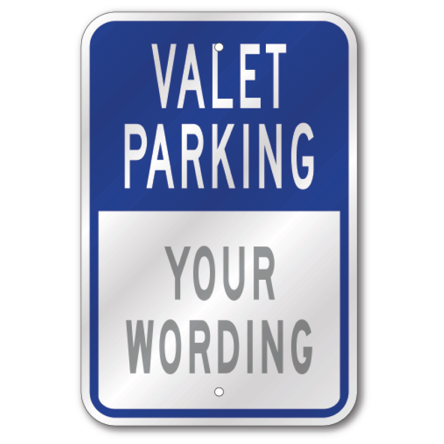 Custom Valet Parking Sign | Professional Aluminum Signage | SignFrog ...