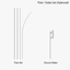 Optional pole and ground stake hardware set diagram for Econo feather flag installation.⁠