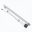 Product display showing the lightweight, unassembled black and white fiberglass support arms and components for an X-frame banner stand.⁠