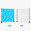 Product graphic showcasing the front custom printed graphic and the clean layout of the adjustable black aluminum hardware frame from the back.⁠